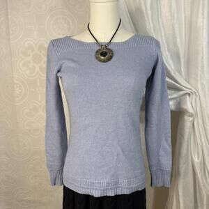 Benedetta B. Sweater Womens Small Blue Merino Wool Cashmere Blend Pullover